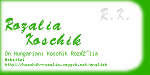 rozalia koschik business card